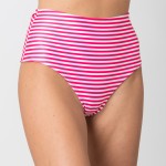 Slip Vita Alta Strisce Fucsia