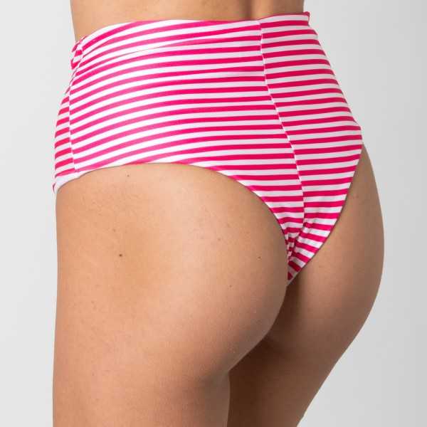 Slip Vita Alta Strisce Fucsia